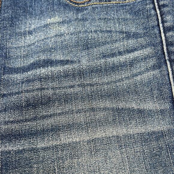 Abercrombie & Fitch Junior's High Waisted Blue Denim Cuffed Shorts Size 8R - Picture 13 of 14